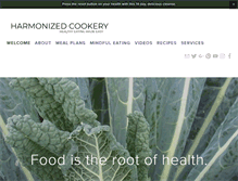Tablet Screenshot of harmonizedcookery.com